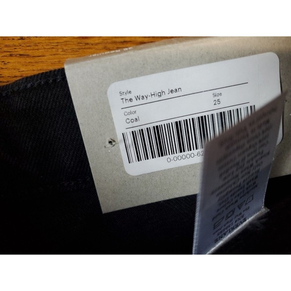 NEW Everlane Jeans 25 "The Way High Jean" Black Womens ORGANIC Straight - Picture 9 of 13